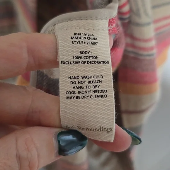 Soft Surroundings Ranch House Blanket Coat Luna Duster - Picture 5 of 6